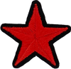 Red with Black Outline Star - Patch