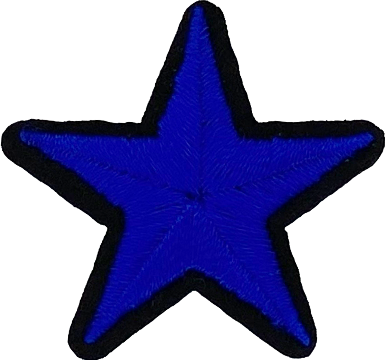 Blue with Black Outline Star - Patch