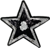 Large Sequin Star (Black & Silver) - Patch