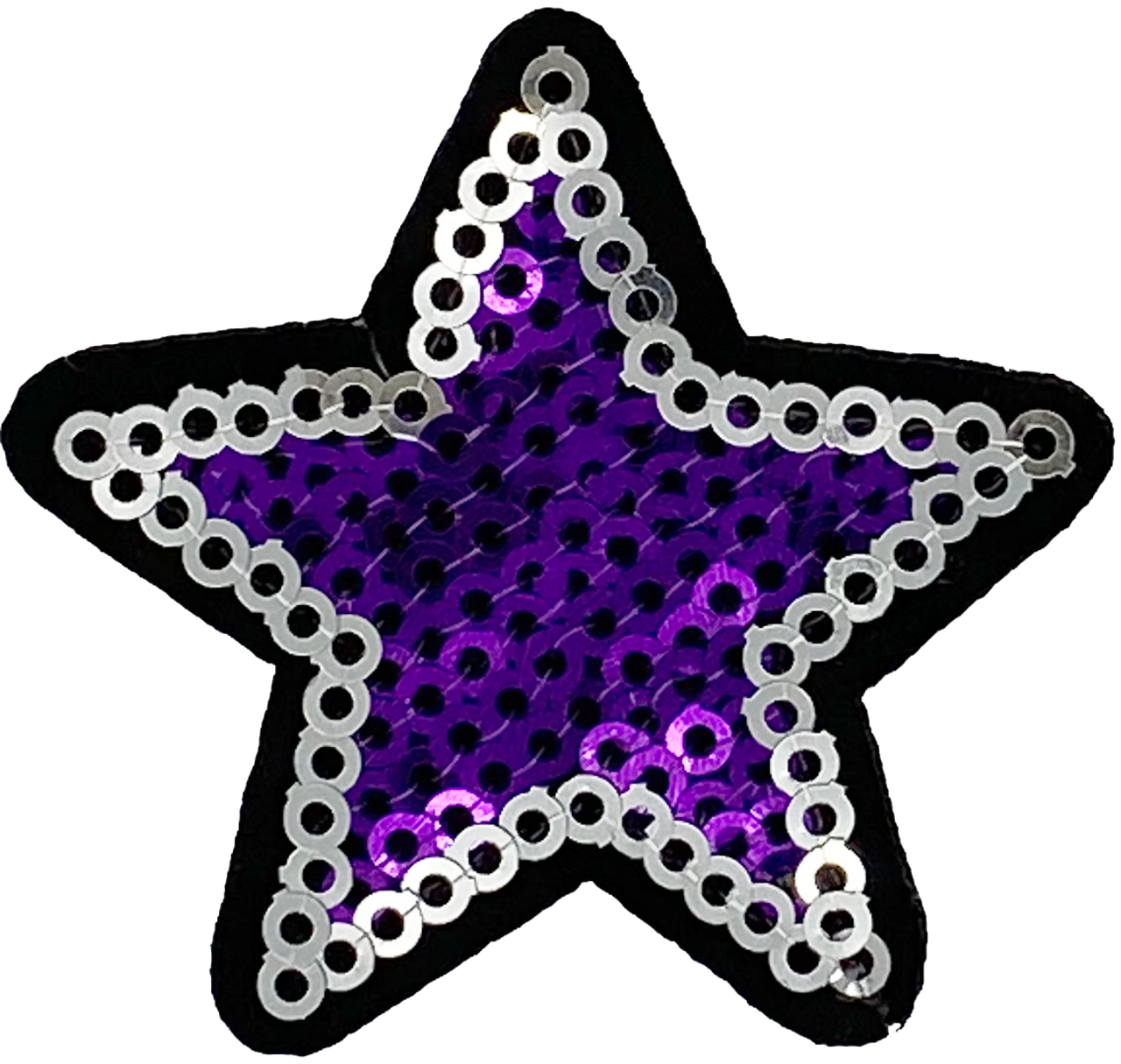 Small Purple Sequin Star - Patch