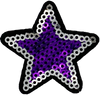 Small Purple Sequin Star - Patch