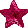 Hot Pink Sequin Star - Patch