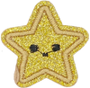 Gold Glitter Star Face - Patch