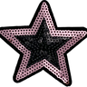Black & Pink Sequin Star