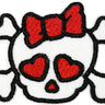 Skull with Red Bow - Patch