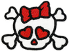 Skull with Red Bow - Patch