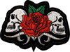 Two Skulls with Rose - Patch