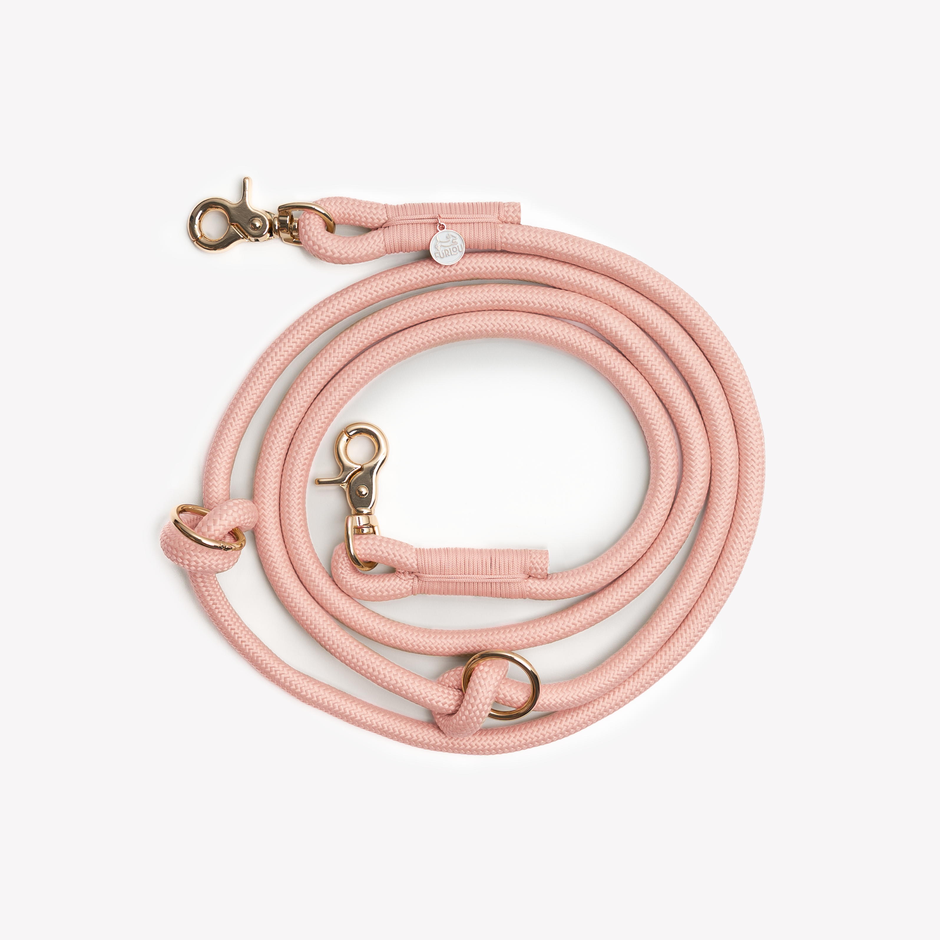 Powder Rose - Hands Free Braided Leash