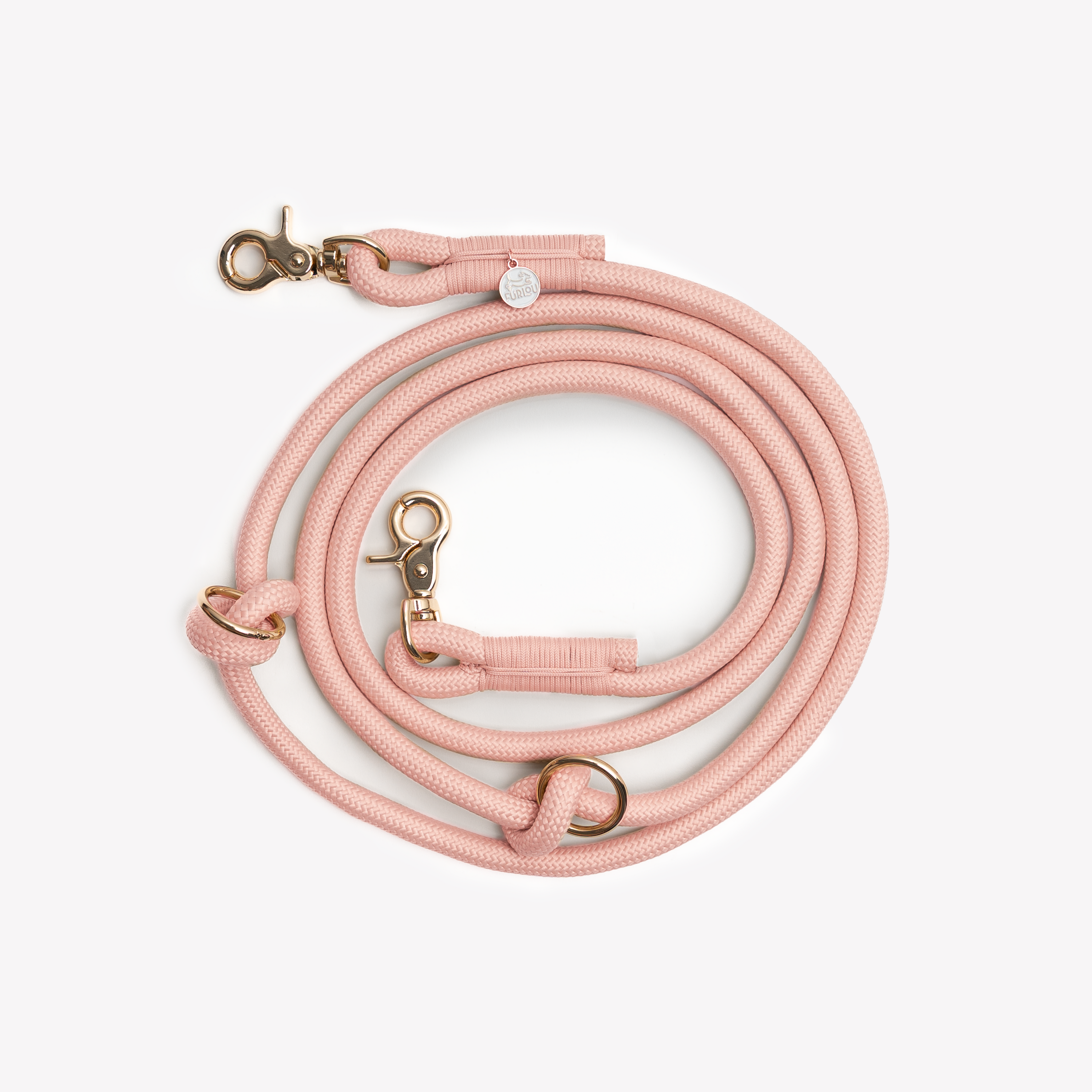 Powder Rose - Hands Free Braided Leash - HT Animal Supply