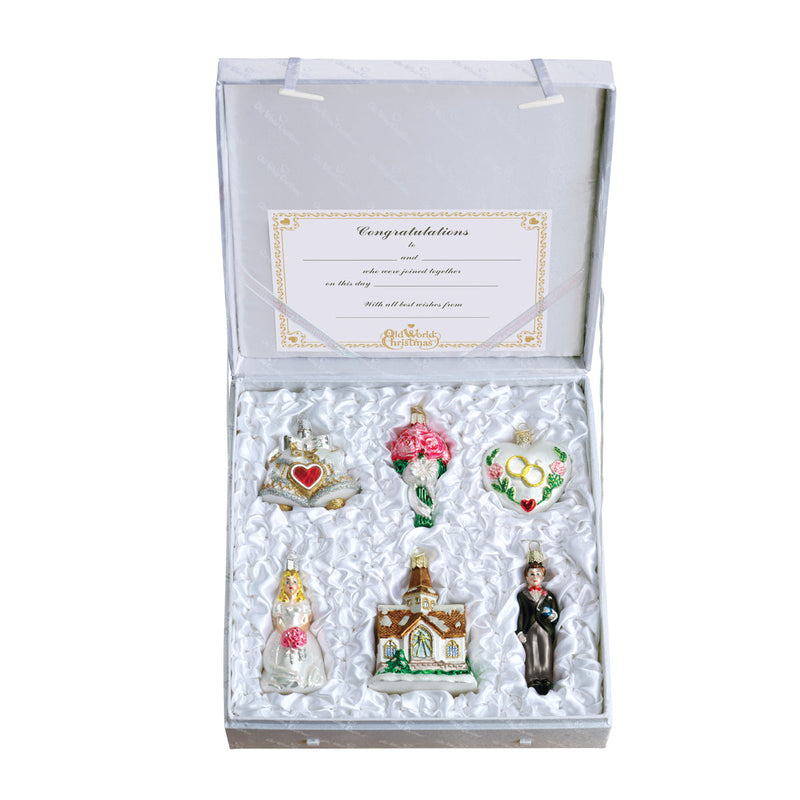 Old World Christmas: Wedding Ornament Collection
