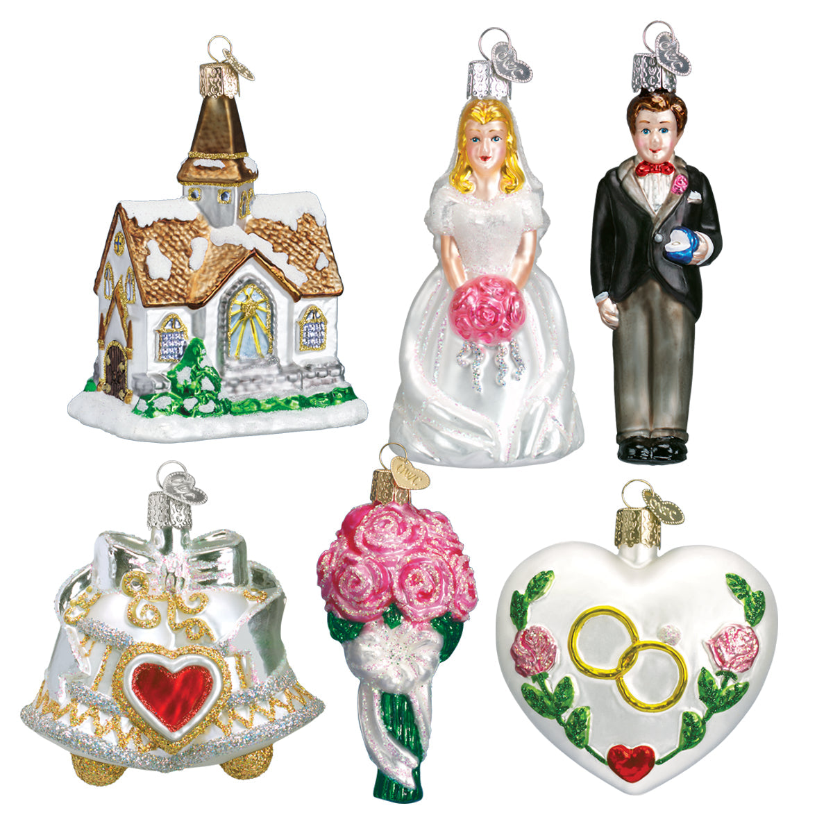 Old World Christmas: Wedding Ornament Collection