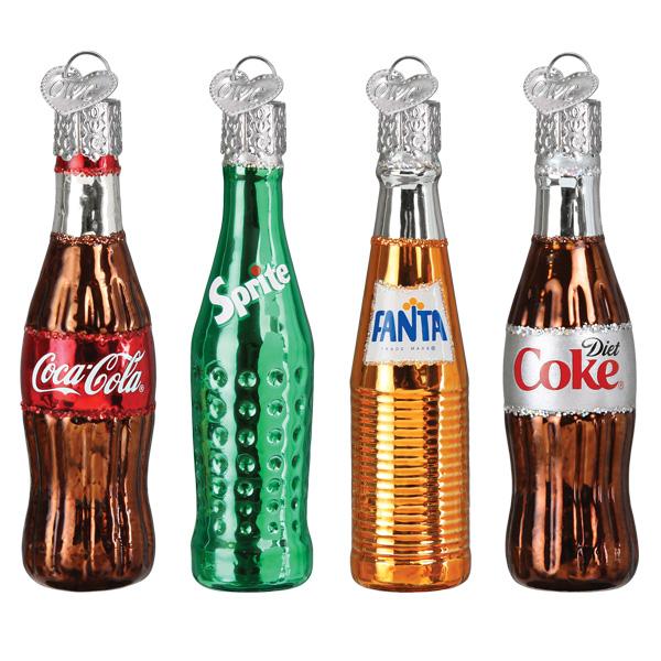Coca-Cola Mini Beverage Ornament Set