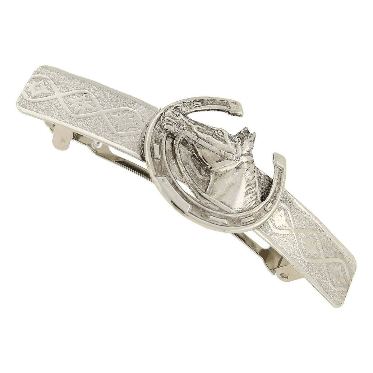 1928 Jewelry Horseshoe And Horse Hair Barrette