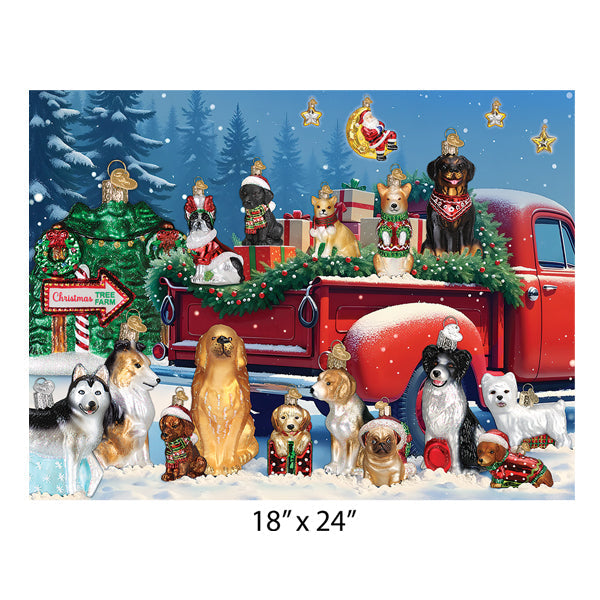 Old World Christmas: Furry Frenzy 500-Piece Christmas Puzzle