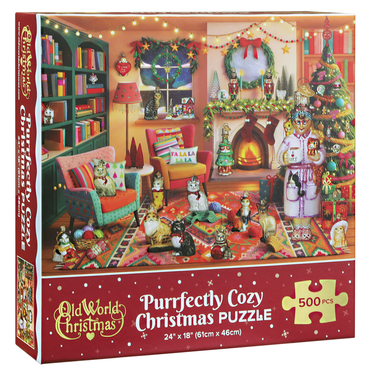 Old World Christmas: Purrfectly Cozy Christmas Ornament
