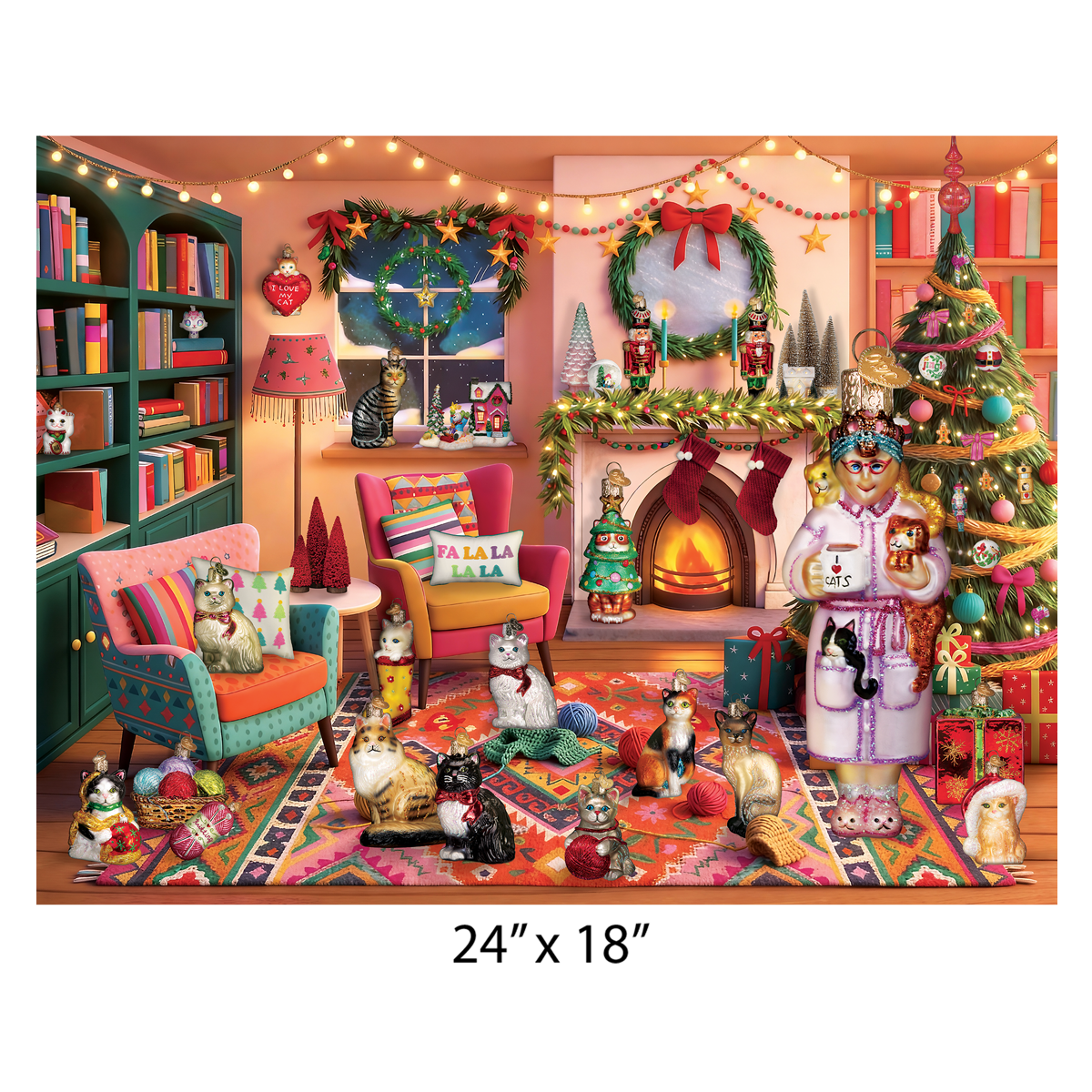 Old World Christmas: Purrfectly Cozy Christmas Ornament