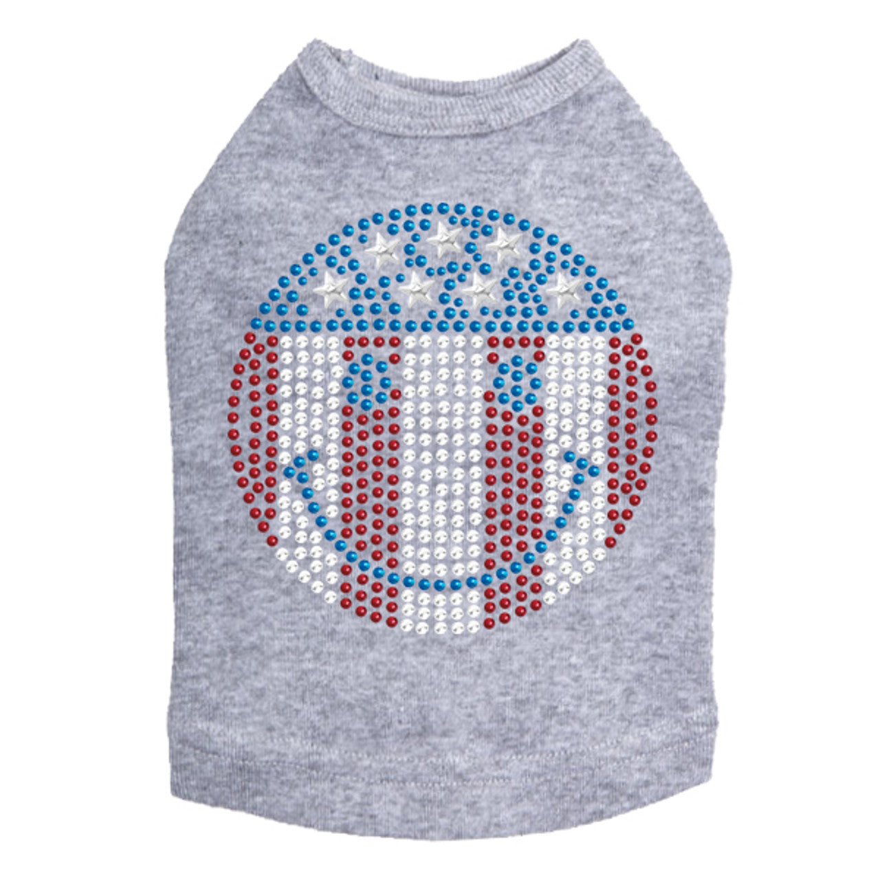 Happy Face Red, White, & Blue - Dog Tank