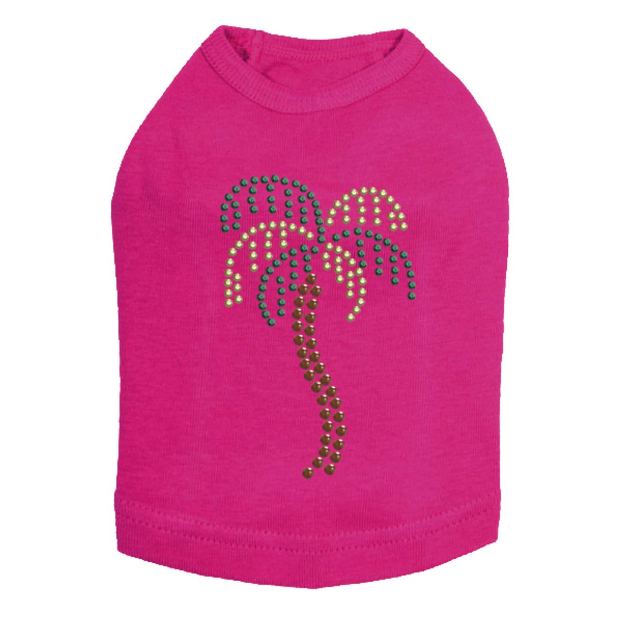 Palm Tree (Rhinestuds) - Dog Tank