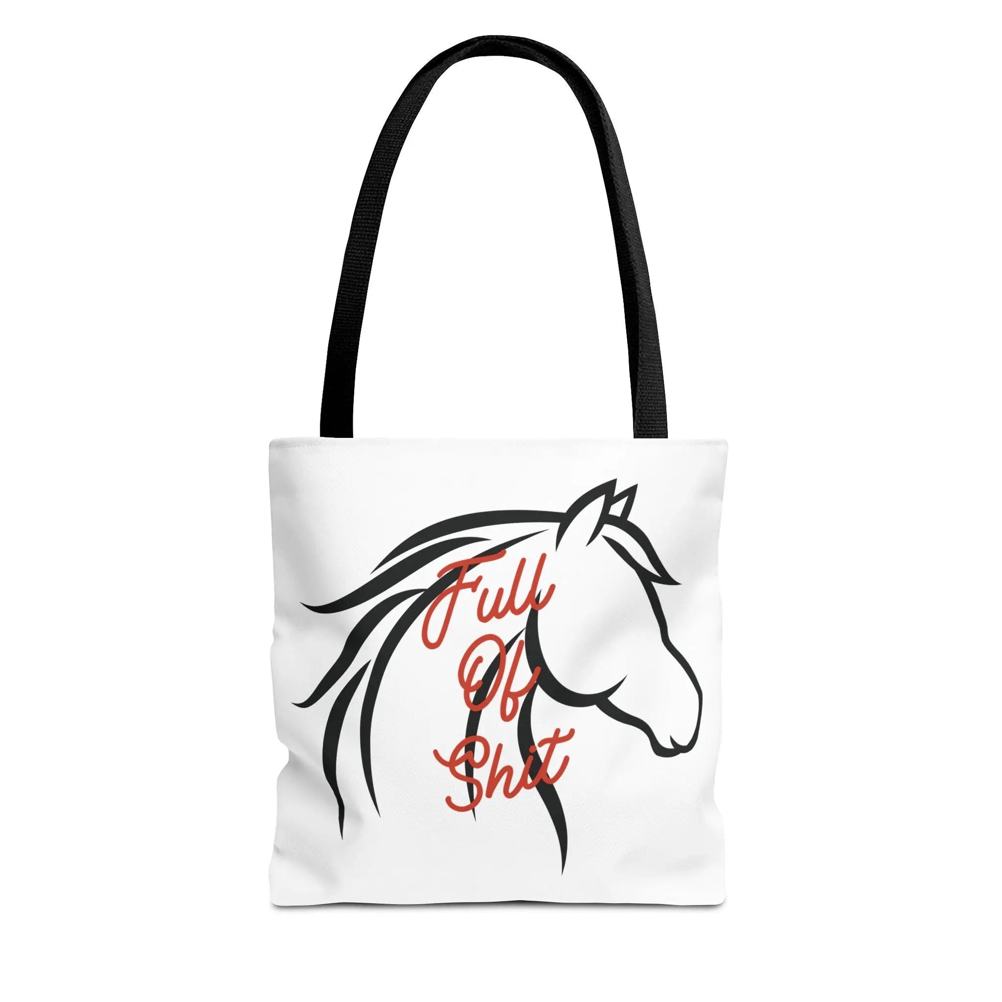 “Full of Sh*t” Horse Silhouette Equestrian Canvas Tote Bag | HT Animal Supply