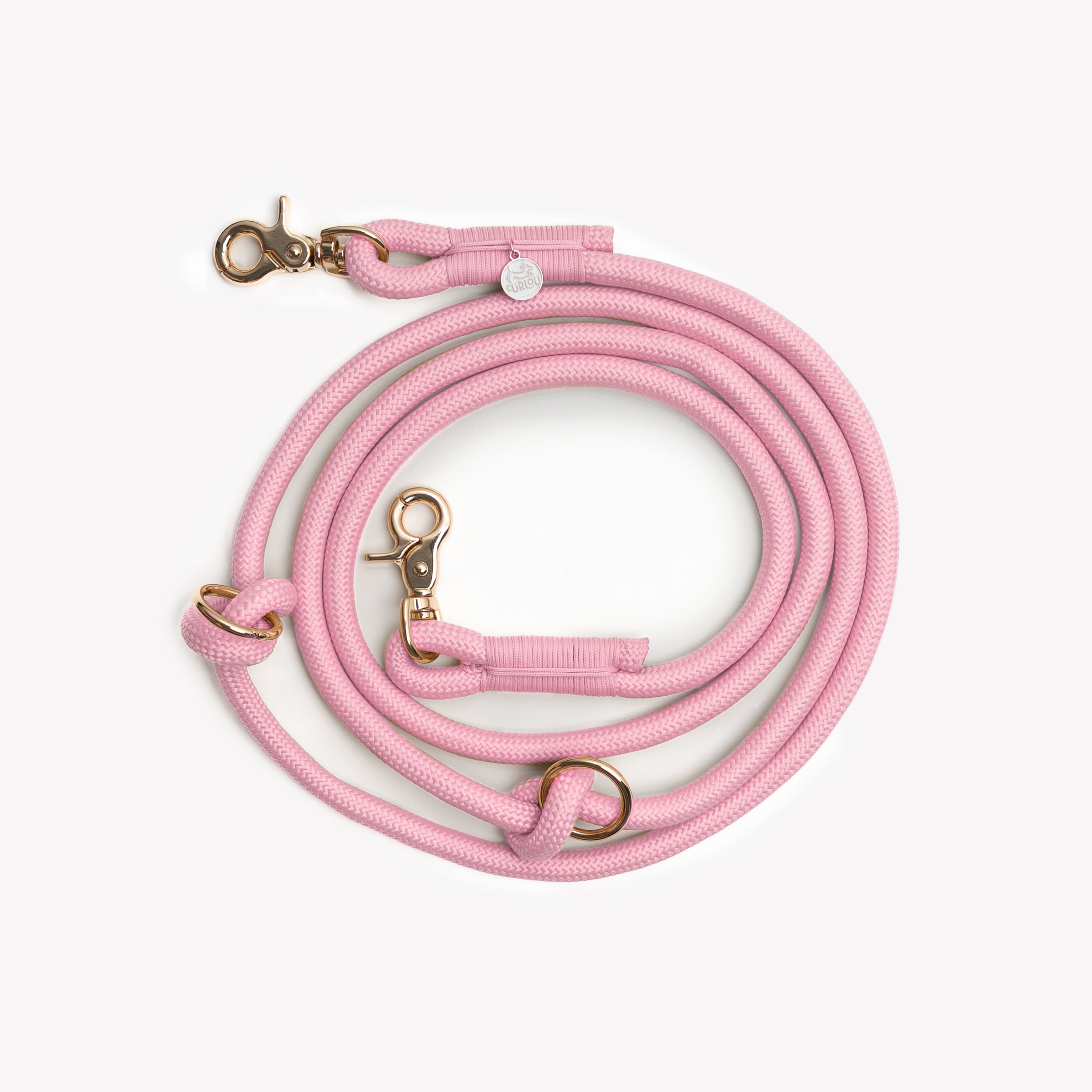 Pink - Hands Free Braided Leash - HT Animal Supply