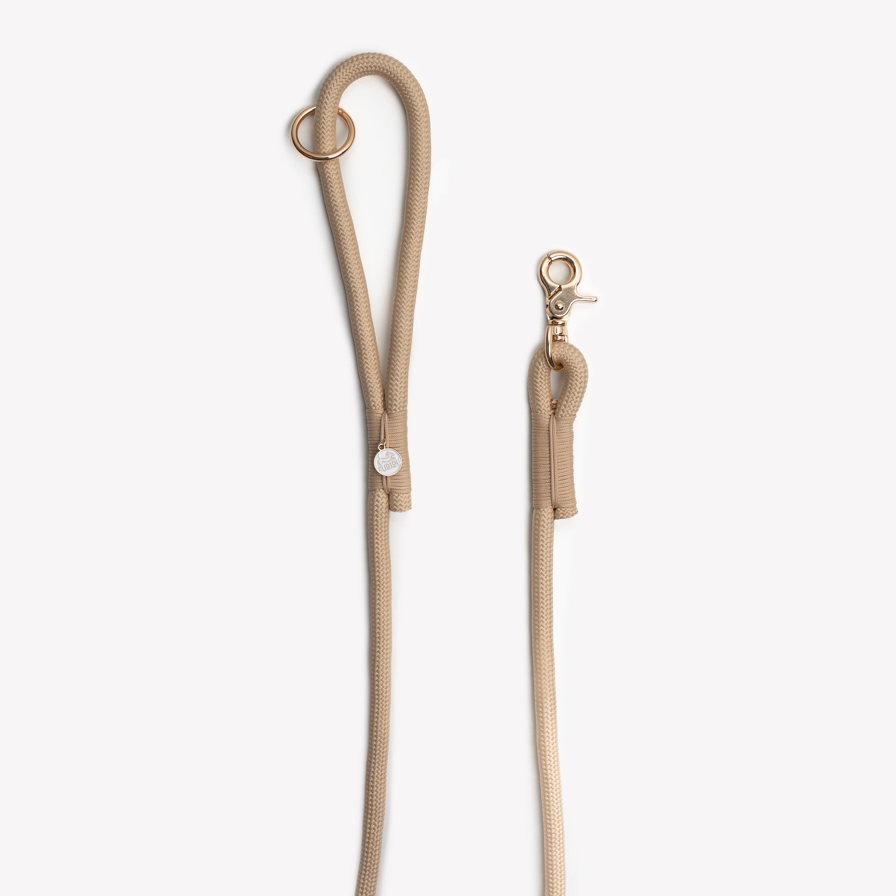 Tan - Braided Rope Leash - HT Animal Supply