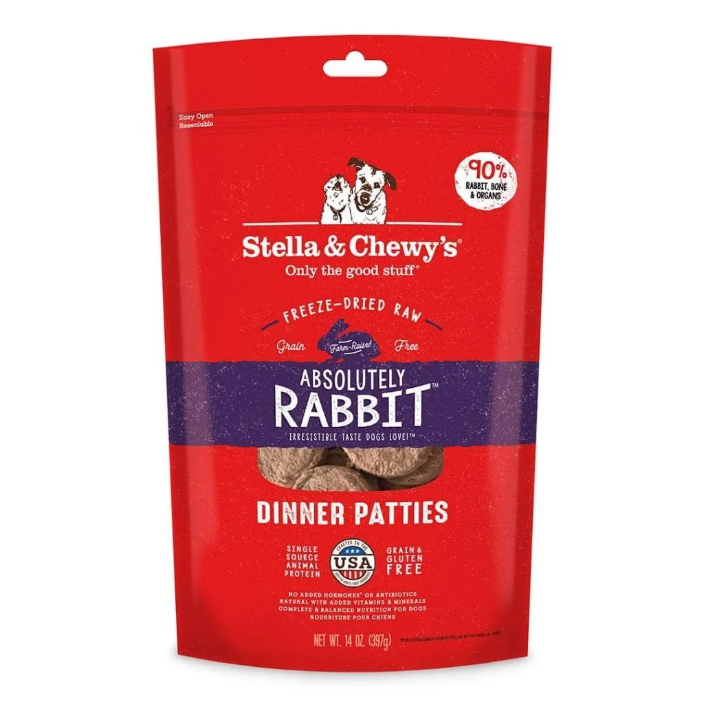 Stella & Chewys Freeze Dried Dinner Patties Rabbit Dog Food (5.5oz)