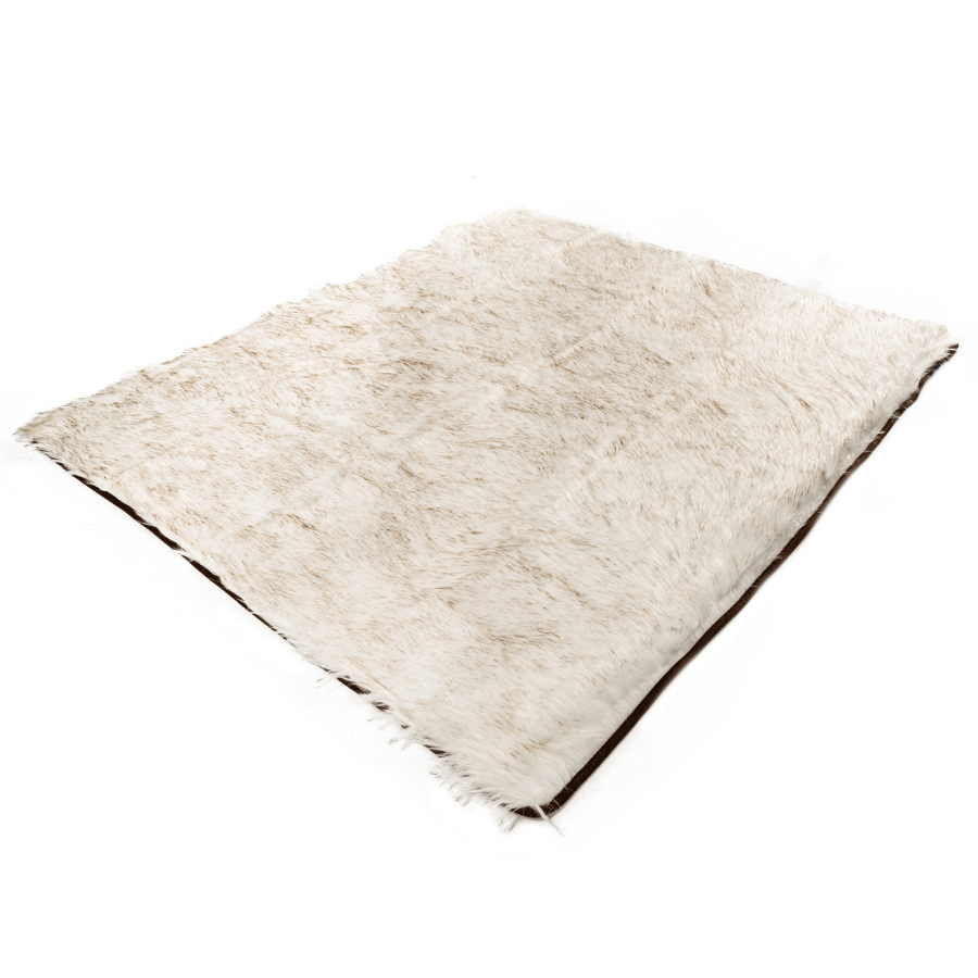 PupProtector Waterproof Throw Blanket White with Brown Accents 