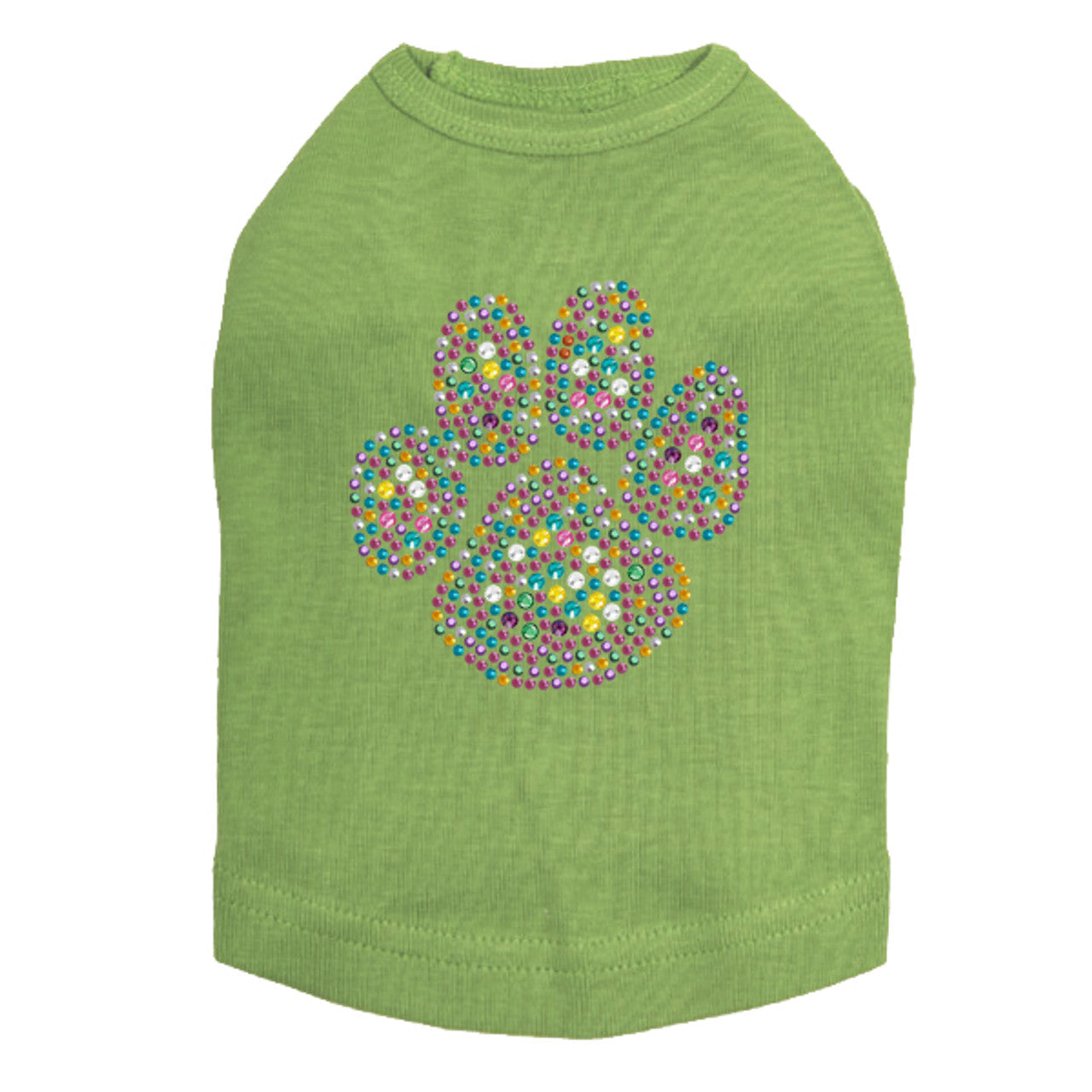Multicolor Paw - Dog Tank