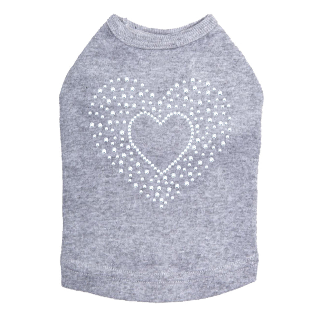 Heart with Scattered Stones - Dog Tank
