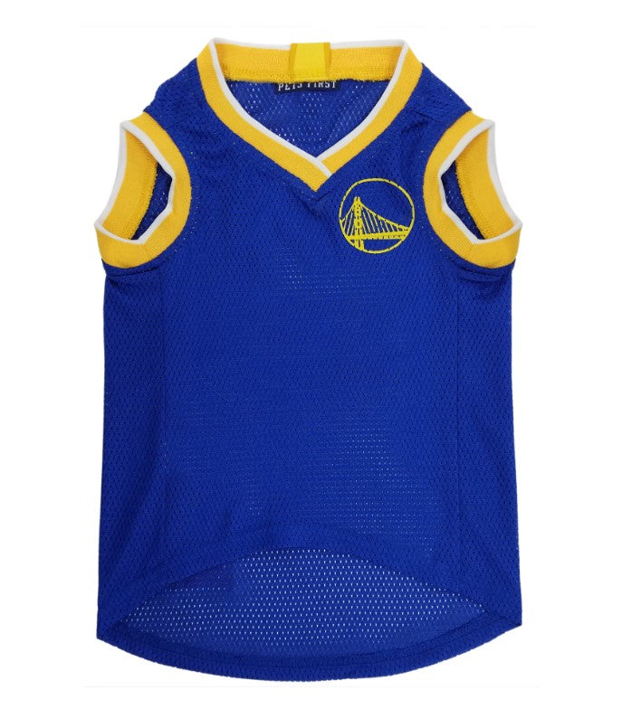 Golden State Warriors Mesh Basketball Jersey by Pets First - HT Animal Supply
