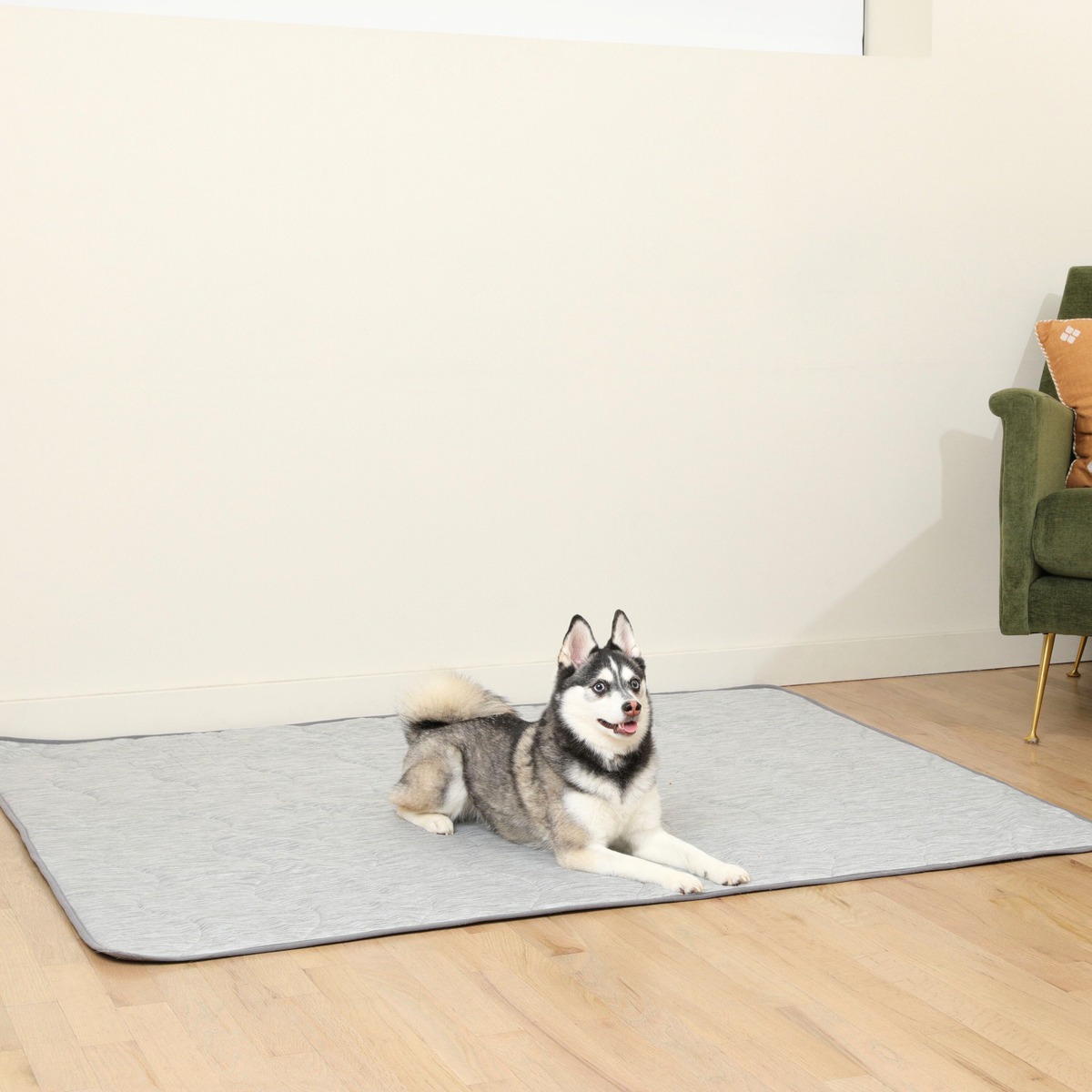 PupChill Cooling Bolster Dog Bed Waterproof Blanket Bundle Arctic Grey