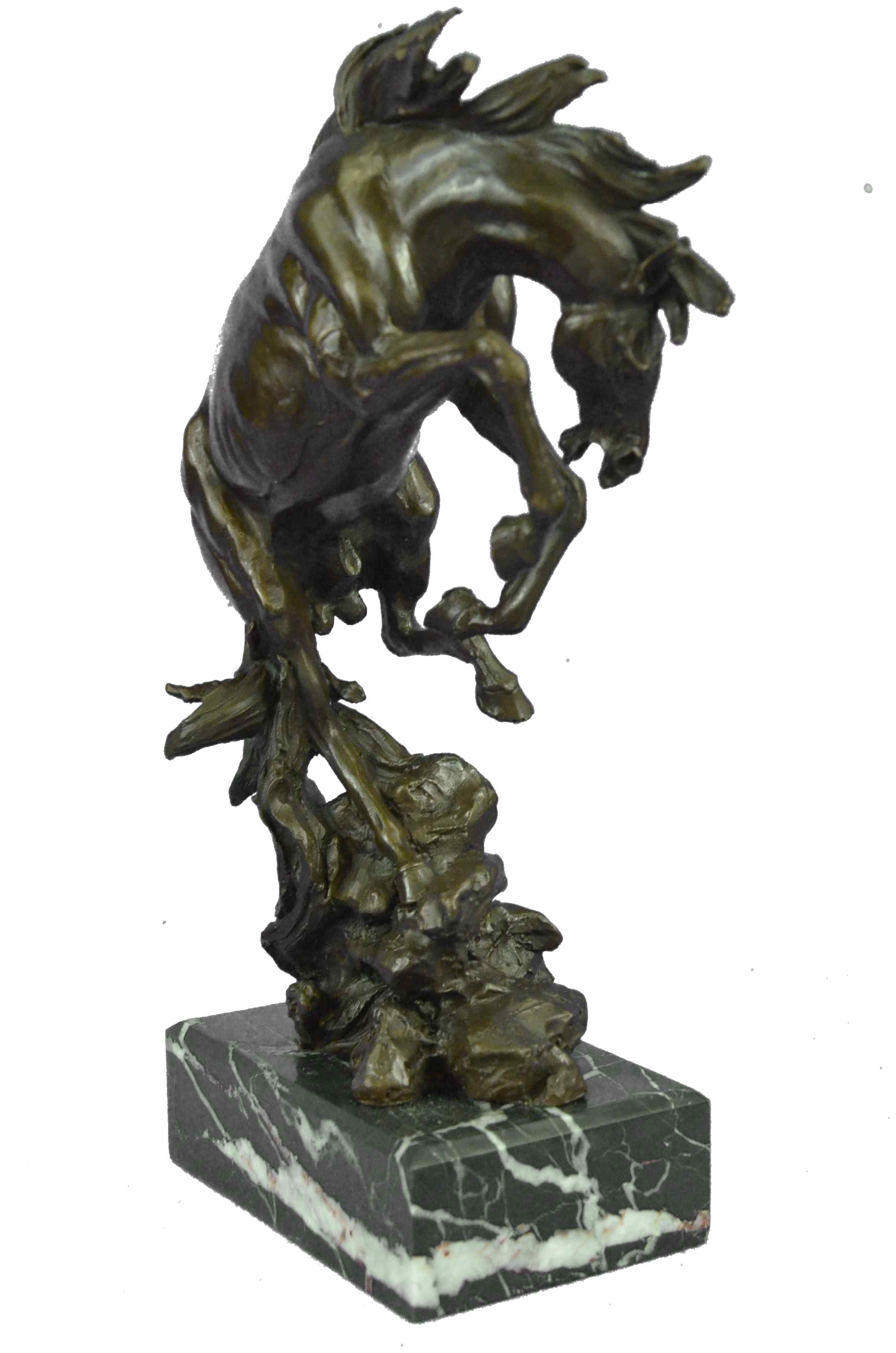 Large Art Deco Hot Cast Collectible Arabian Racing Horse Bronze Sculpture Figure