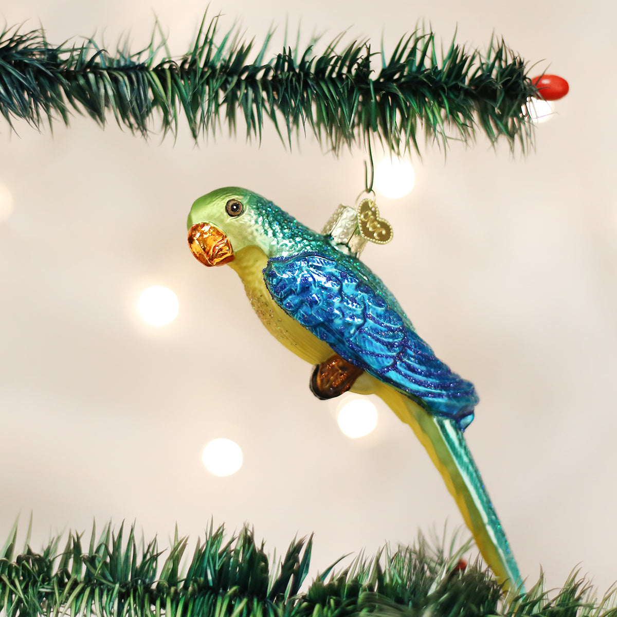 Old World Christmas: Parakeet Christmas Ornament