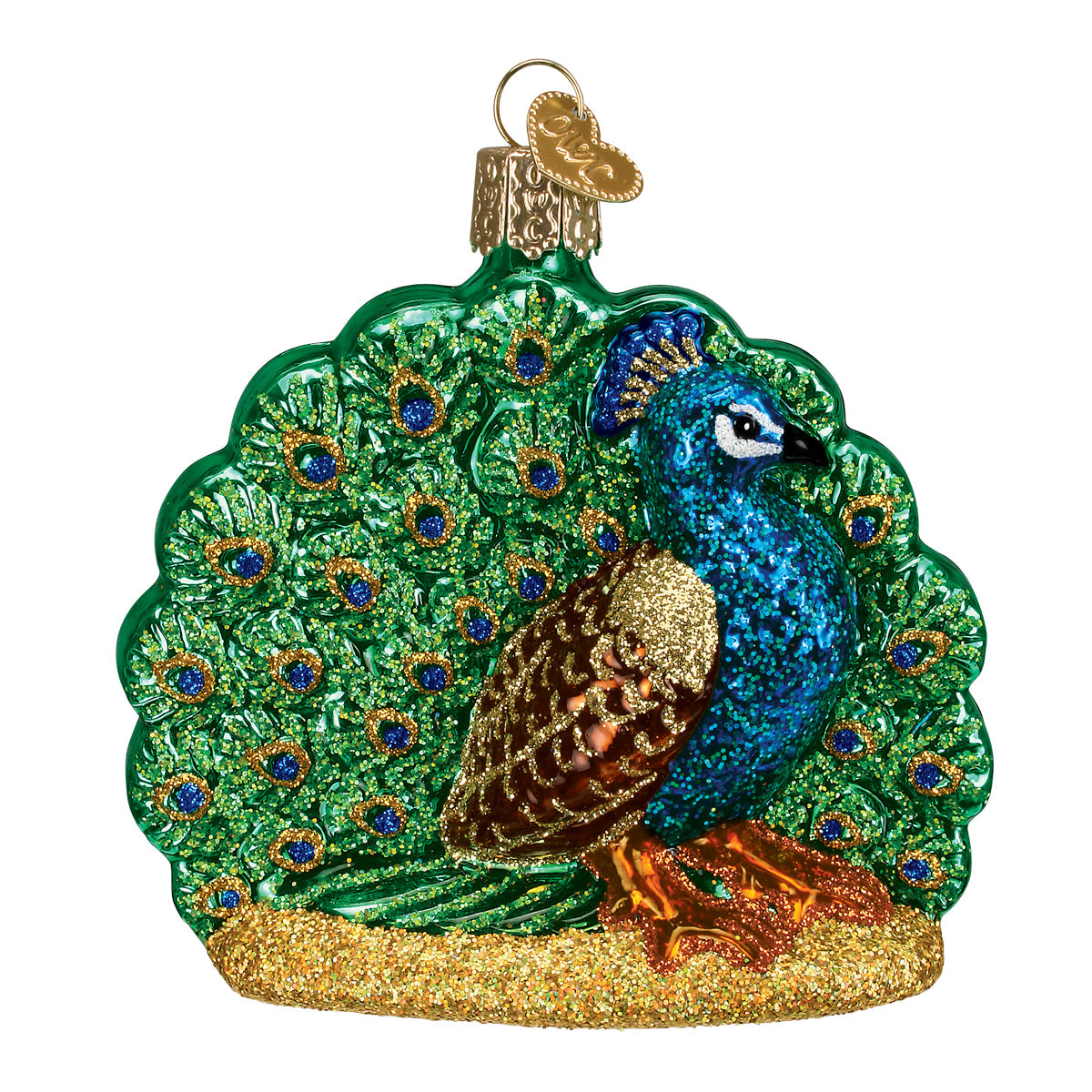 Old World Christmas: Proud Peacock Christmas Ornament