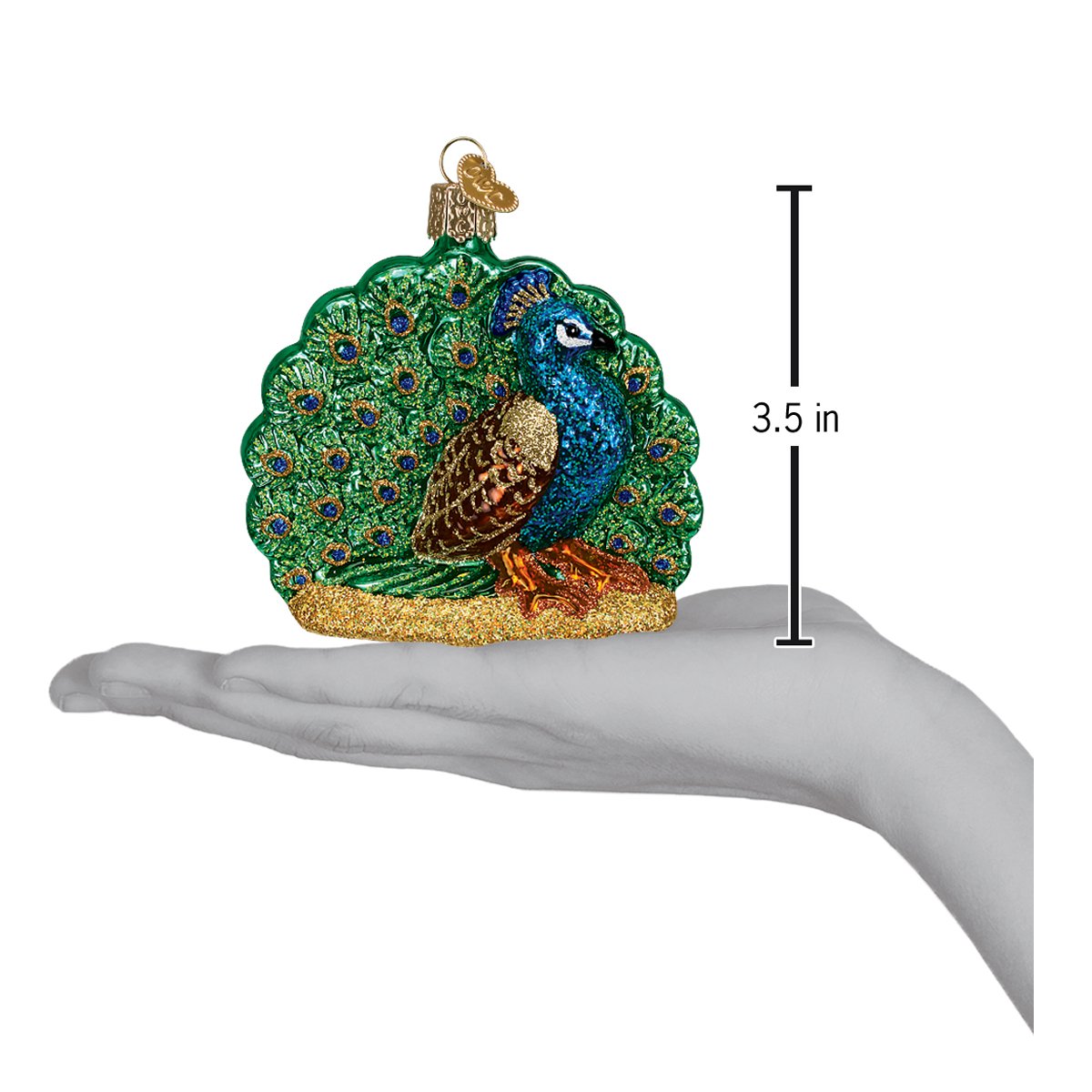 Old World Christmas: Proud Peacock Christmas Ornament