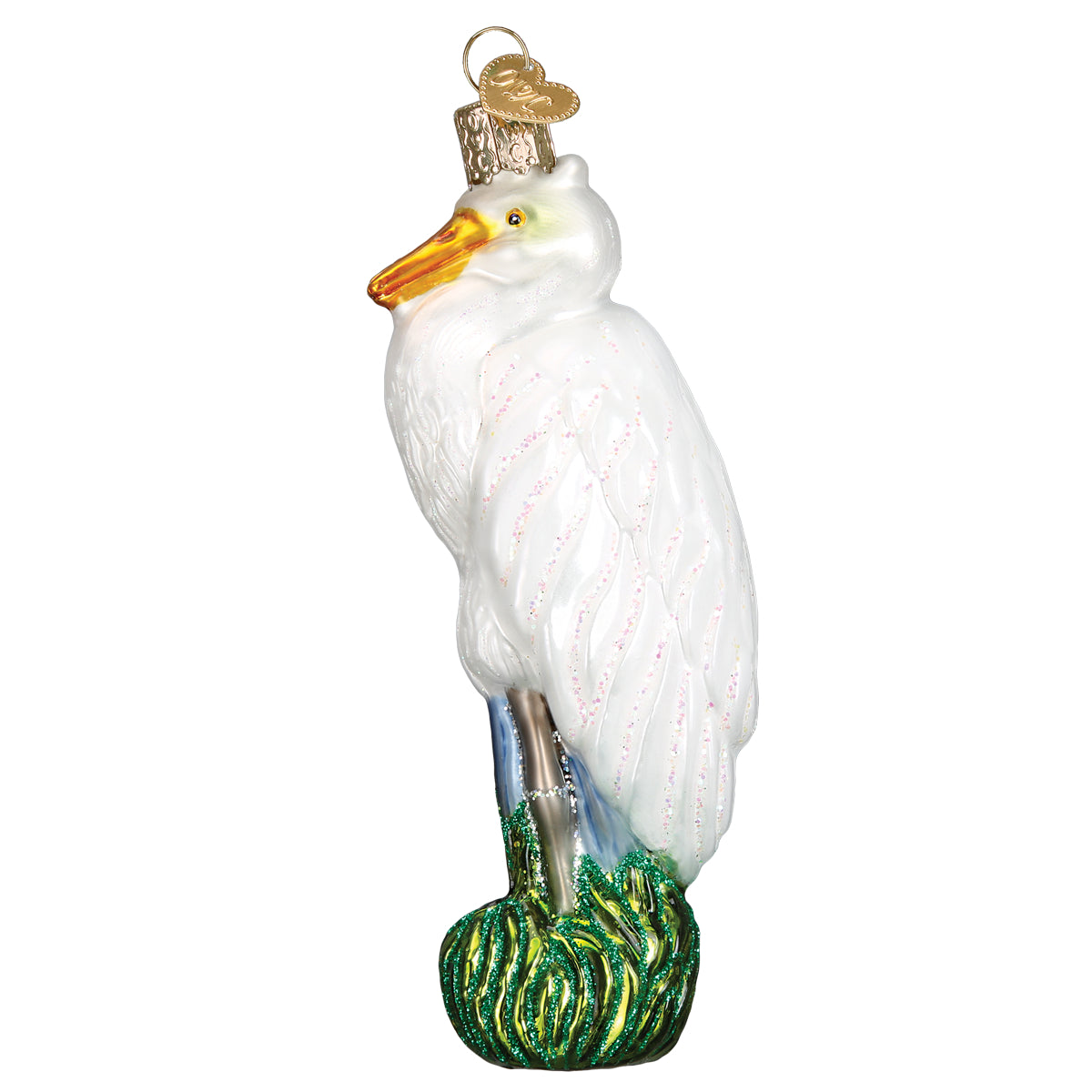 Old World Christmas: Great Egret Christmas Ornament