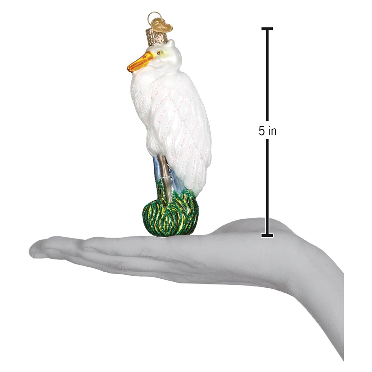 Old World Christmas: Great Egret Christmas Ornament
