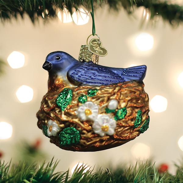 Old World Christmas: Bird In Nest Christmas Ornament