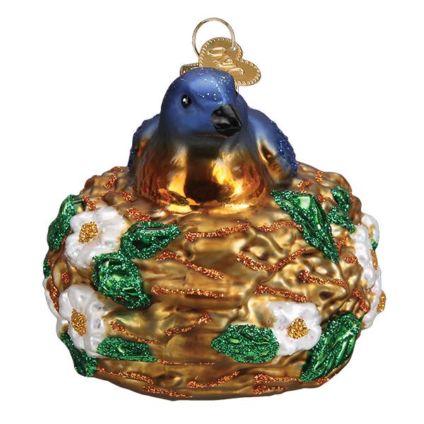 Old World Christmas: Bird In Nest Christmas Ornament