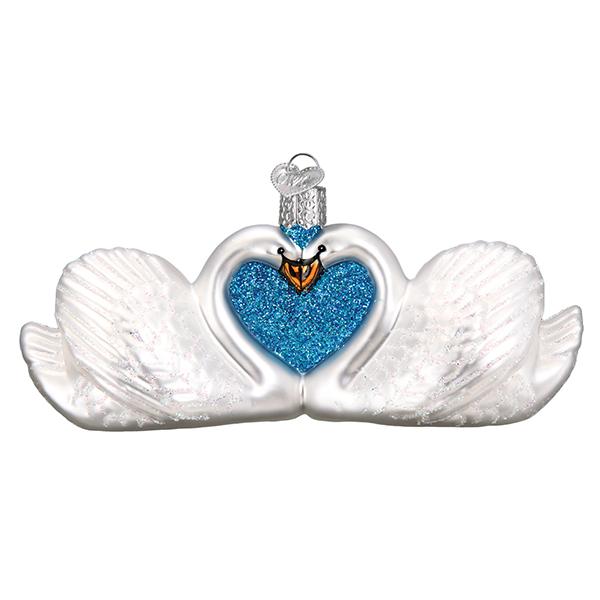 Old World Christmas: Swans In Love Christmas Ornament