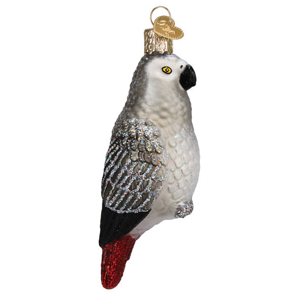 Old World Christmas: African Grey Parrot Christmas Ornament
