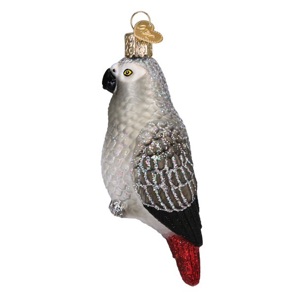 Old World Christmas: African Grey Parrot Christmas Ornament