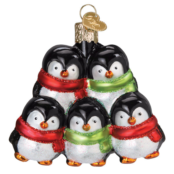 Old World Christmas: Penguin Family Of 5 Christmas Ornament