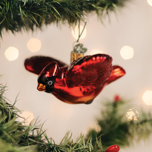 Cardinal In Flight Ornament - HT Animal Supply