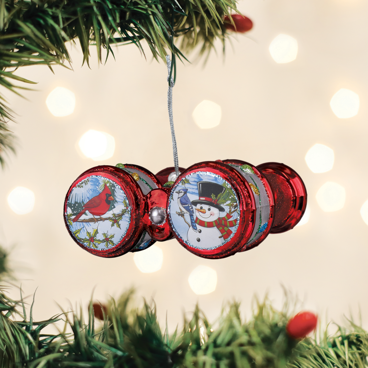 Old World Christmas: Bird Binoculars Christmas Ornament