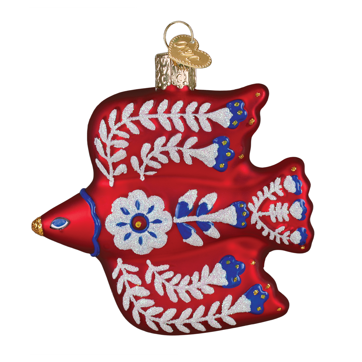 Old World Christmas: Folkfeather Thrush Christmas Ornament