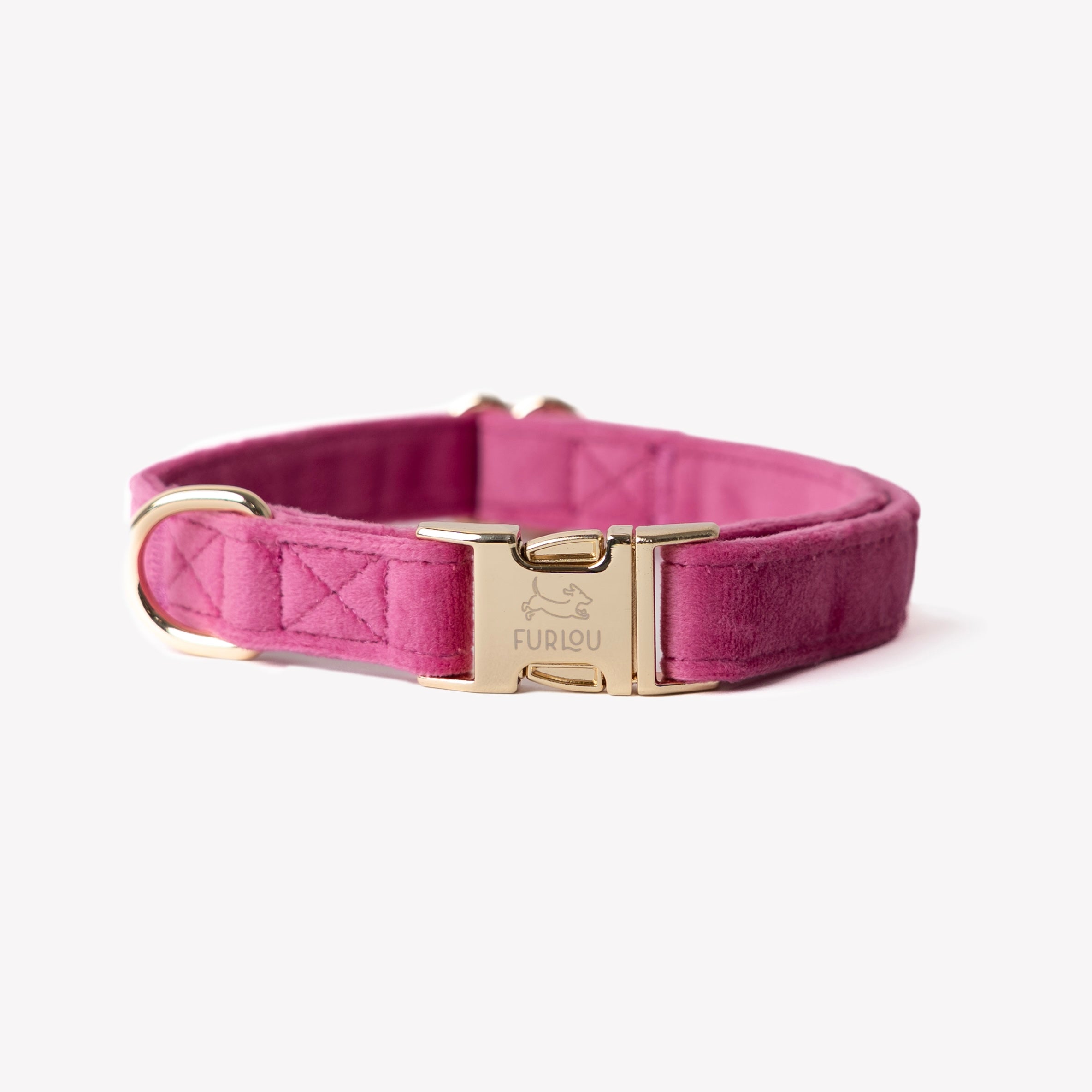 Magenta - Velvet Dog Collar - Elegant, soft, and lowkey fabulous. Fast shipping from HT Animal Supply.