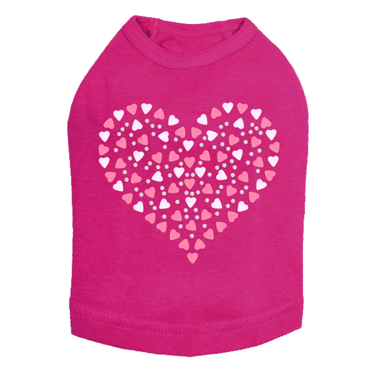 Pink Nailhead Hearts - Dog Tank