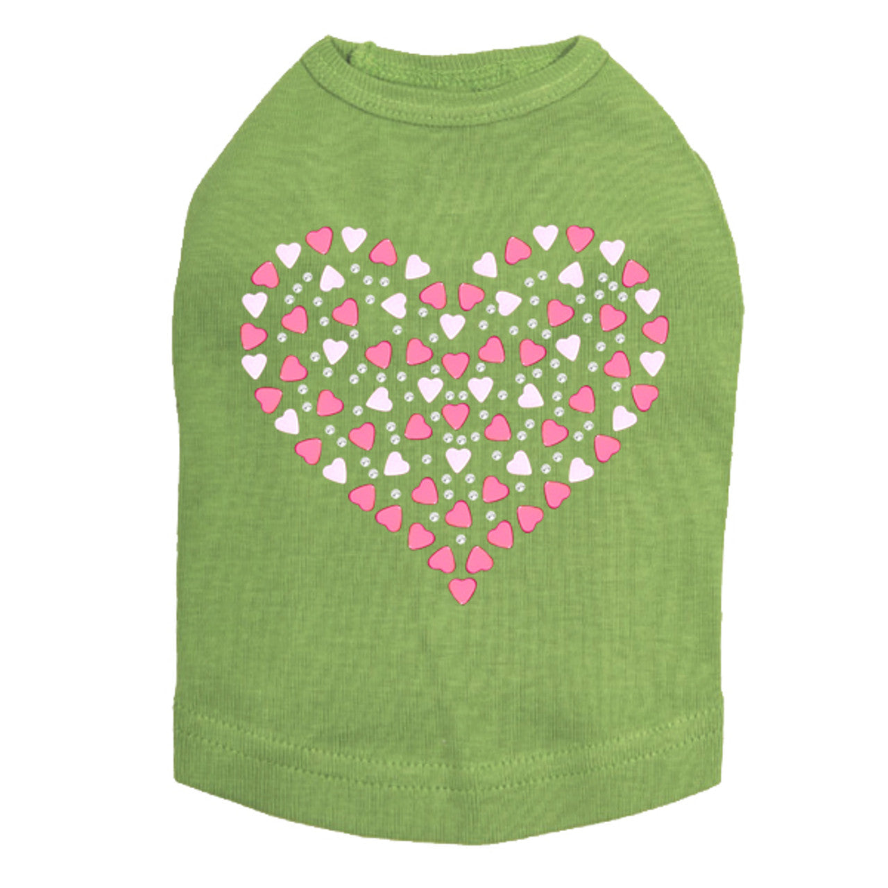 Pink Nailhead Hearts - Dog Tank