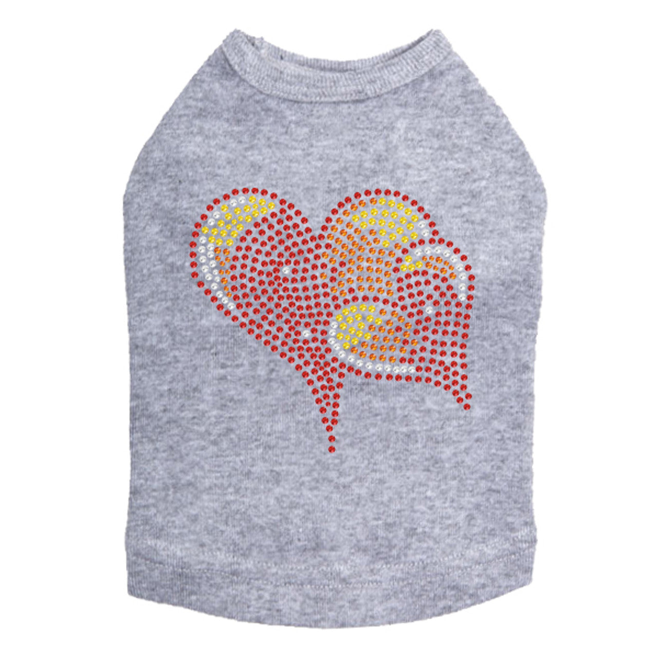 Red, Orange & Yellow Hearts - Dog Tank